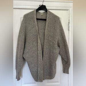 Cozy Heather Grey Sweater Duster